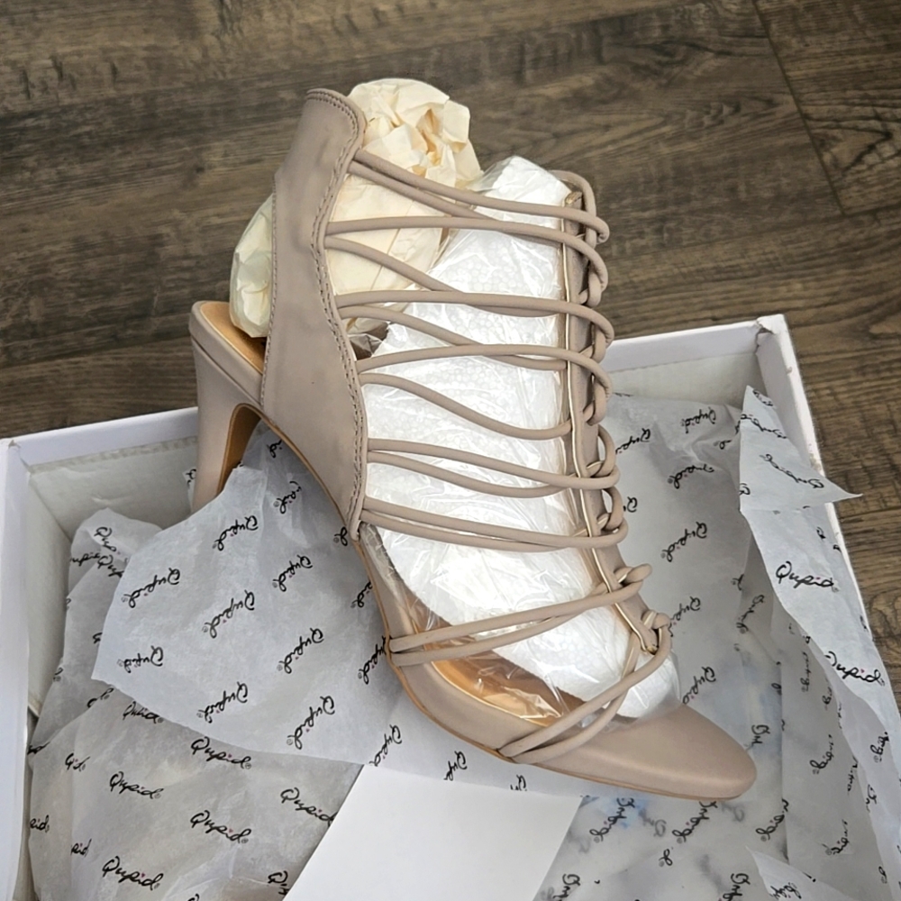 New Qupid Taupe heels are perfect for wedding, prom, homecoming, or any occasion